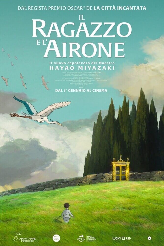 Locandina del film Il Ragazzo e l'Airone di Hayao Miyazaki